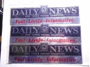 ctom Daily News Metallic embossed vintage cash register stickers 3pcs - Picture 1 of 1