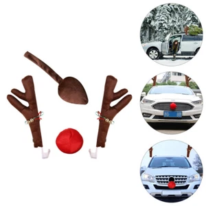 Auto Dekoration Weihnachten Geweih Auto Rentier Geweih Nase Rentier Auto Kostüm - Bild 1 von 12