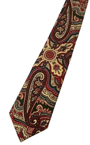 Polo by Ralph Lauren Seidenkrawatte Vintage auffälliges Paisley handgefertigt USA NEU - Bild 1 von 11