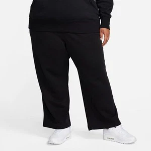 Felpa Nike taglie forti Sportswear Club Fleece vita media gamba larga nera 1 volta nuova - Foto 1 di 1