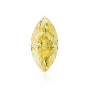 0.50 Carat Fancy Yellow Natural Diamond Loose Marquise Shape, SI1 GIA Certified