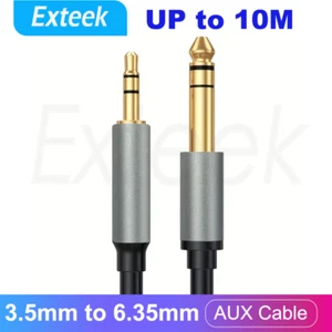 3.5mm to 6.35mm TRS Stereo 6.5mm 1/4 inch Amplifier Guitar AUX Cable Audio Lead - Picture 1 of 14