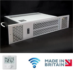 Calentador de zócalo inalámbrico Thermix - plata/negro/rejilla de acero inoxidable cepillado 1,8 kW - Imagen 1 de 15