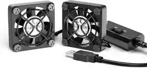 ELUTENG Ventilatore USB Doppio 40mm con 3 Velocità Regolabile 5V PC Max 5500RPM - Foto 1 di 7