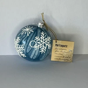 Pier 1 Imports NWOT Mouth Blown Hand Painted Glass Ornament by Vesele Vanoce - Picture 1 of 8