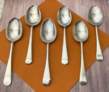 DESSERT SPOONS x6 OLD ENGLISH STAINLESS NICKEL RESILCO R&B 65XNS WORTH SHEFFIELD