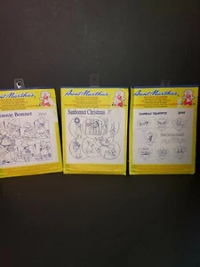 Posten 3 Vintage Neu in Verpackung Tante Martha's Heiß Eisen Stoff Stickerei Transfers - Bild 1 von 4
