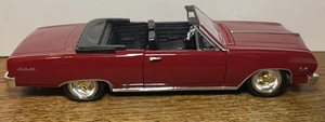 SAICO 1965 CHEVY CHEVROLET CHEVELLE SS CONVERTIBLE 1/24 SCALE DIECAST RED - Picture 1 of 6
