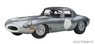 Nuova AUTOart 1/18 Jaguar Lightweight E Type Silver Mini Car completa 73646 - Immagine 1 di 4