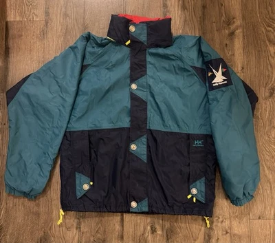 Chaqueta de Vela Helly Hansen De Colección M (Se Adapta a XL/XXL) Parche de Regata Años 90 Náutica Foto 1 de 4