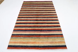 6 x 8 Fuß Orientteppich Gabbeh MulticolorArea Afghan Handgeknüpft Veg Dye Wollteppich - Bild 1 von 10