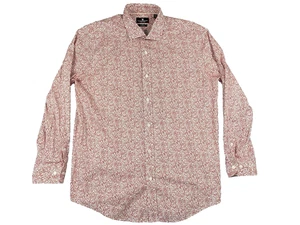 Psycho Bunny Dress Shirt Men's 16.5 32-33 Floral Stretch Slim Fit Preppy - Picture 1 of 7