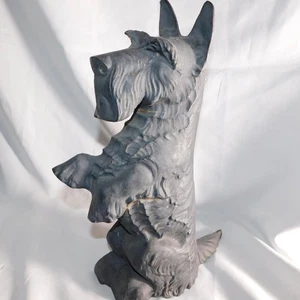 VTG 17" Cast Iron Scottish Terrier Dog Doorstop Scotty Black Scottie (b) - Picture 1 of 7