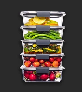 Pack de cinco contenedores de almacenamiento de alimentos - Imagen 1 de 5