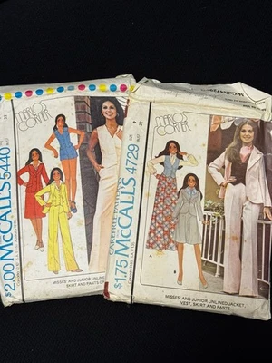 Lot 2 Vintage 1970s McCall's #4729 #5440 Marlo's Corner Patterns Bust 32 - Image 1 of 4
