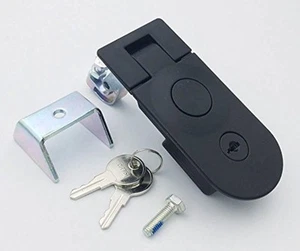 RV Compartment Lock Trigger Latch Baggage Door With lock, 1 Pack, Black - Picture 1 of 7