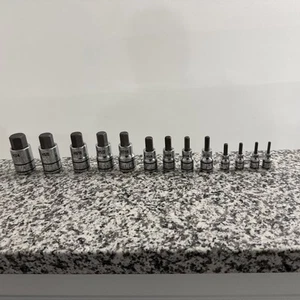 Matco 13 PIECE 1/4",  3/8" & 1/2”  DRIVE SAE ADV HEX BIT SOCKET SET - Picture 1 of 24