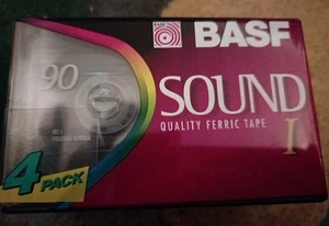 BASF Sound I 90 Eisenwaren 90 Minuten leere Audiokassetten neu und versiegelt x 4 - Bild 1 von 4
