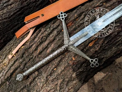 Espada escocesa Claymore forjada a mano | Réplica de caballero medieval | Regalo vikingo Foto 1 de 4