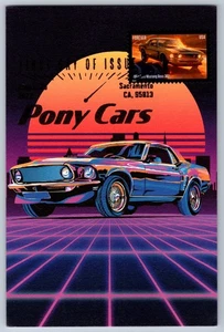 #5716 Pony Cars 1969 Ford Mustang Boss FDC Maxi Card w/Pict Speedometer Cancel - Picture 1 of 2