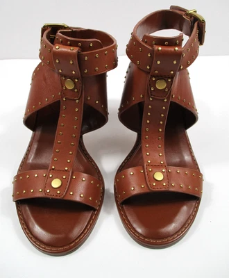 -NEW Vince Camuto Faunie Heel Ankle Strap Peep Toe Cognac Women's Shoes Sz 5 - Image 1 of 4