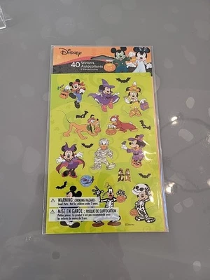 Vintage 1980s Disney American Greetings Halloween Sticker Pack 40 Stickers NOS - Image 1 of 2