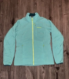 Patagonia Nano Air Puffer Jacket Women's Size Medium Turquoise Full Zip Hiking - Picture 1 of 13