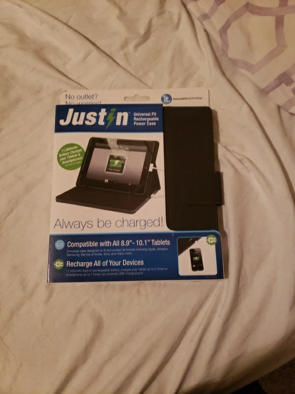 Estuche de alimentación recargable Jut-in diseño universal para tabletas iPad de 8-9"-10,1" nuevo Foto 1 de 4