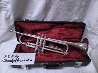 Yamaha YTR-136 Trumpet Nickel Finish /Smooth Valves /Needs Leadpipe Repair #2346 - Image 1 of 4