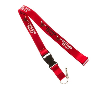 Safety Breakaway RED LANYARD RED KEYCHAIN NBA CHICAGO BULLS DETACHABLE Key Ring - Image 1 of 4