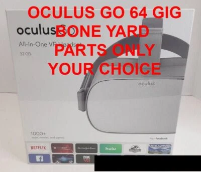 OCULUS GO 64 GIG LIXEIRA DE PEÇAS DE CEMITÉRIO SUA ESCOLHA USADA/SOMENTE PEÇAS - Imagem 1 de 2