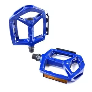 WELLGO MG-3 Fixed Pin Bike Pedals for MTB BMX DH Platform 9/16'' Blue - Picture 1 of 2
