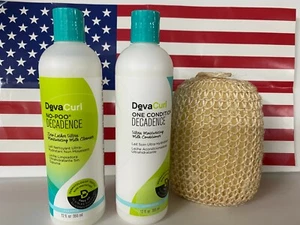 DEVA CURL No-Poo Decadence Shampoo & One Conditioner 12 oz & SISAL sponge - Picture 1 of 2