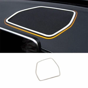 Silver Steel Dashboard Speaker Frame Cover Trim 1PCS For Benz C-Class 2015-2021 - Picture 1 of 8