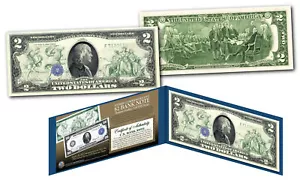 1914 Series $100 Ben Franklin FRN designed on modern Genuine $2 U.S. Bill - Picture 1 of 1