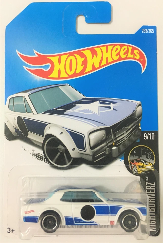 Hot Wheels 2017 JDM 283/365 Nightburnerz Nissan Skyline H/T 2000GT-X White MOSC - Image 1 of 1