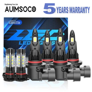 For Dodge Avenger Sedan 2010-2012 White LED Headlight Hi Low Fog Light Bulbs Kit - Picture 1 of 17