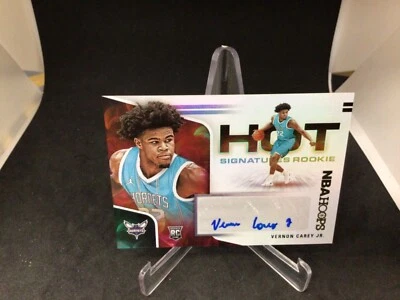 2020-21 Panini NBA Hoops Hot Signatures Rookie Vernon Carey Jr Hornets - Image 1 of 2