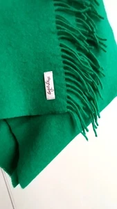Beautiful vintage 100% wool green scarf, France, by Angelo Litrico - Picture 1 of 6