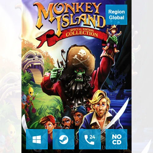 Monkey Island Special Edition Bundle for PC Game Steam Key Region Free - Image 1 of 1