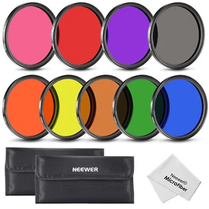 Neewer 9 Pieces 58MM Full Color Lens Filter Set for Camera Lens&Carry Pounch - Picture 1 of 1