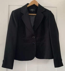 Marks and Spencer jacket Women's Size 14 petite Black Polka dot Lined VGC - Picture 1 of 21