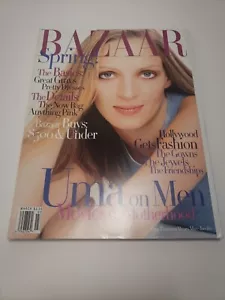 HARPER'S BAZAAR MAGAZINE March 1998 Uma Thurman On Cover - Picture 1 of 11