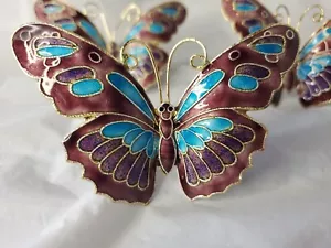 4 Butterfly Napkin Rings Decorate Your Table For Spring Purple And Blue - Picture 1 of 11
