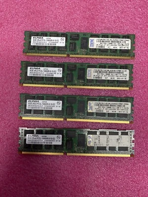 IBM Elpida 32GB (8GB x 4)  2Rx4 PC3L-10600R EBJ81RF4ECFA-DJ-F - Image 1 of 4