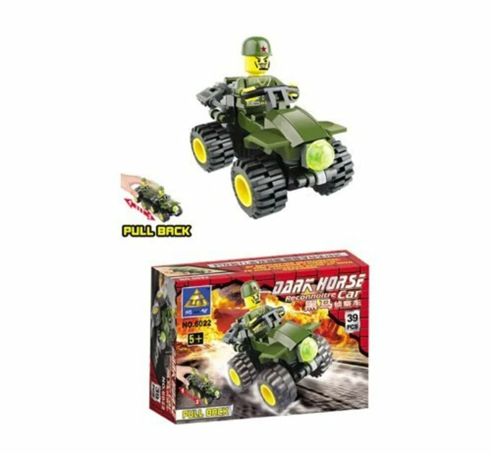 Dark Horse Military ATV Building Block Brick Set 6022 - FITS WITH MAJOR BRANDS  - Image 1 of 1