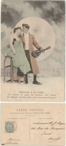 LUNA - MOON - FANTASY - INNAMORATI - SERENADE A LA LUNE! - VIAGG. 1905 -49526- - Picture 1 of 1