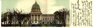 Vintage Double Wide Panoramic View Postcard State Capitol HARRISBURG PA 1907 - Picture 1 of 2