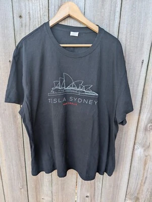 Camiseta Tesla Sydney Australia Negra Manga Corta 2XL XXL Elon Musk Doge Trump Foto 1 de 4