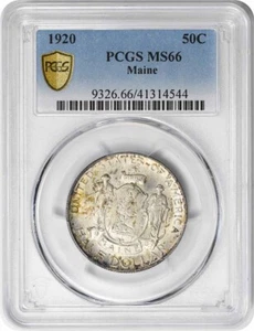 1920 Maine Commemorative Silver Half MS66 PCGS Mint State 66 - Picture 1 of 2